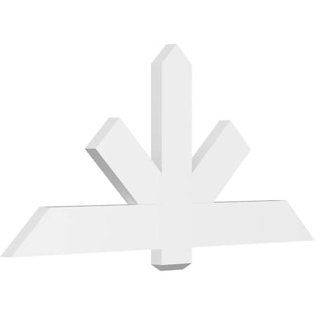 Ekena Millwork Kennewick Architectural Grade PVC Gable Bracket, 60"W x 27 1/2"H x 2"D x 6"F, 11/12 Pitch GBP060X28X0206KEN00